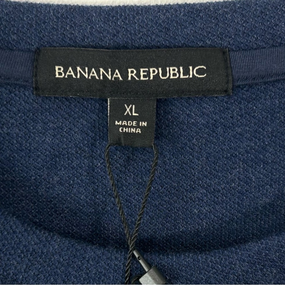 Banana Republic Men’s Crew Pullover Sweater Navy Blue size XL - Picture 4 of 7